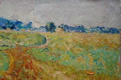 Oil painting Field landscape Sevastyanov Viktor Grigorievich