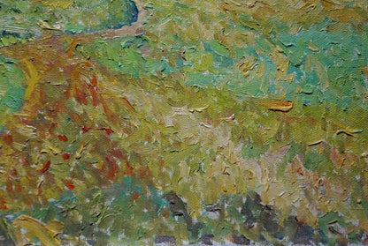 Oil painting Field landscape Sevastyanov Viktor Grigorievich