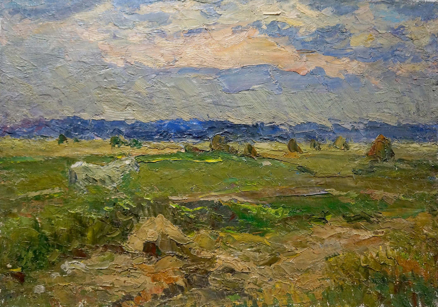 Oil painting Overcast weather Sevastyanov Viktor Grigorievich