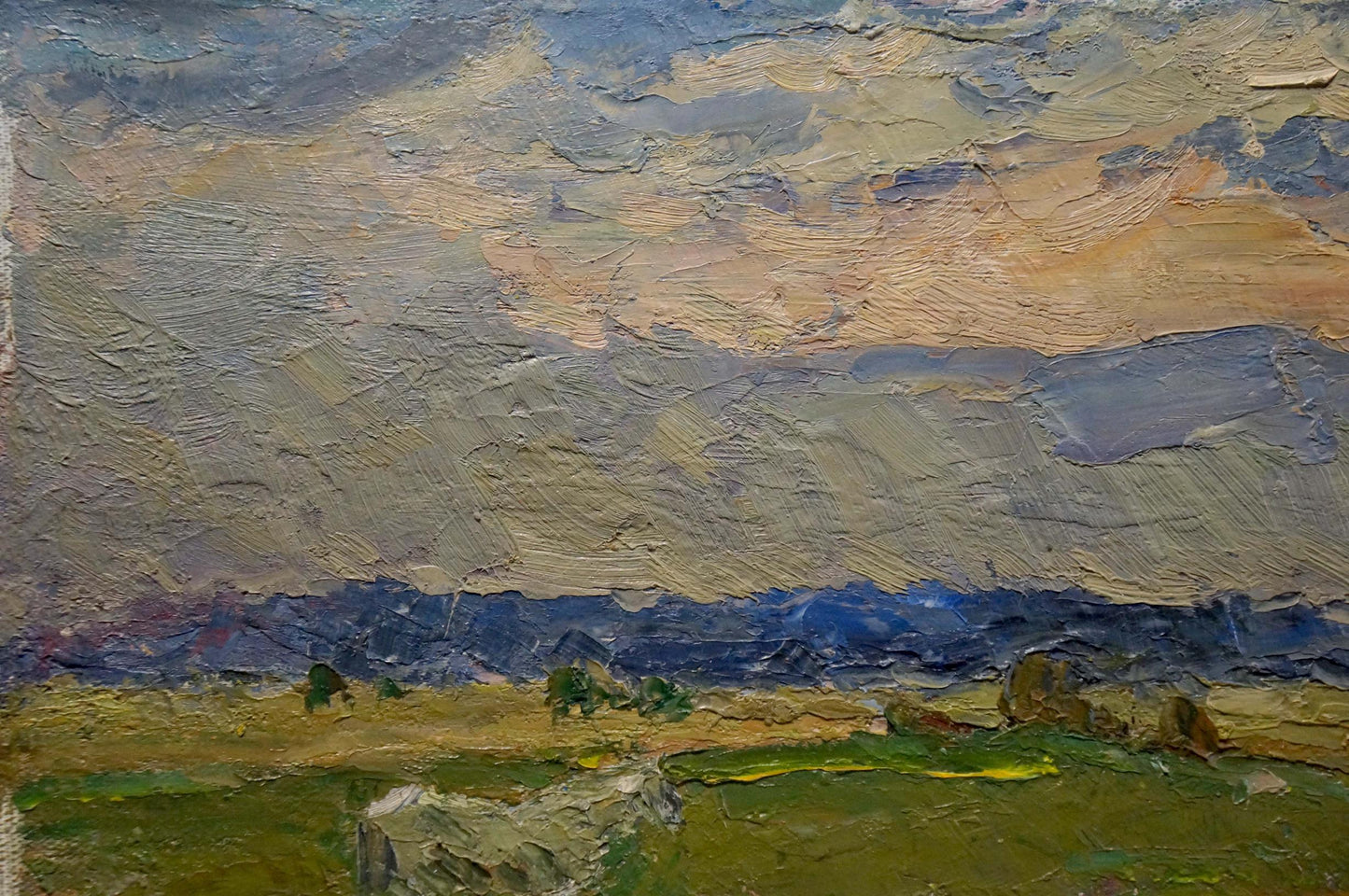 Oil painting Overcast weather Sevastyanov Viktor Grigorievich