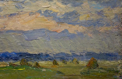 Oil painting Overcast weather Sevastyanov Viktor Grigorievich