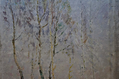 Oil painting Lonely birches Sevastyanov Viktor Grigorievich