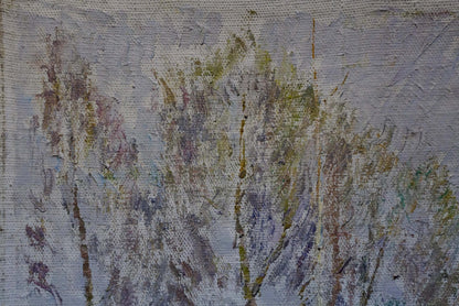 Oil painting Lonely birches Sevastyanov Viktor Grigorievich