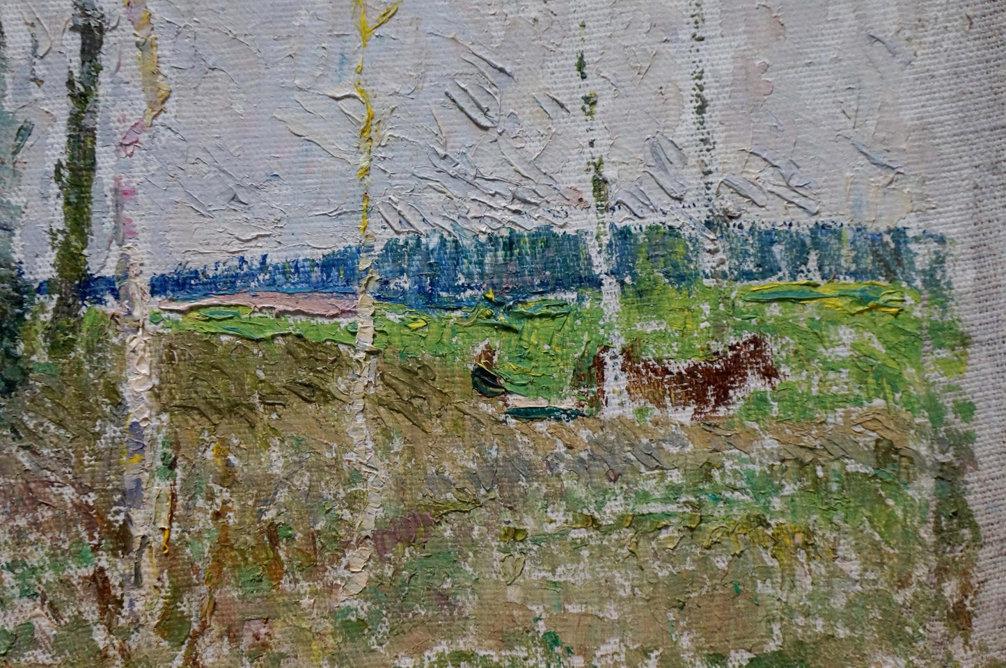 Oil painting Lonely birches Sevastyanov Viktor Grigorievich