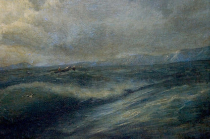 Oil painting Raging sea