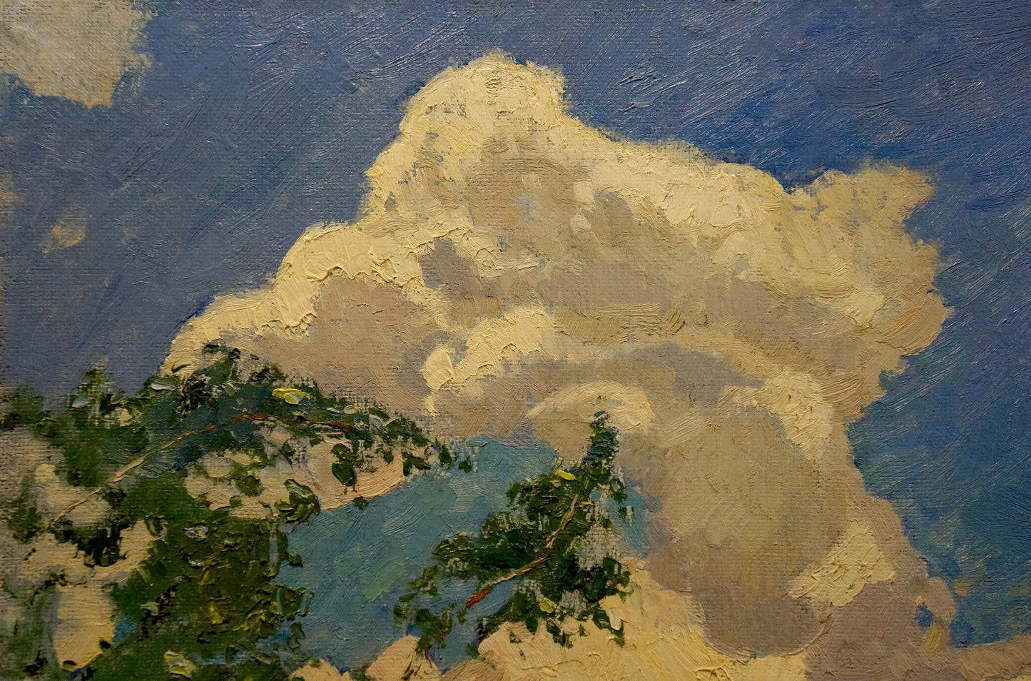Oil painting Hot summer landscape Viktor Sevastyanov
