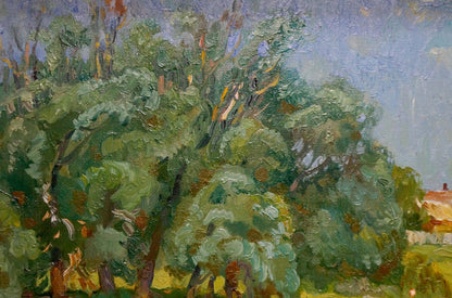 Oil painting Summer landscape Mynka Alexander Fedorovich
