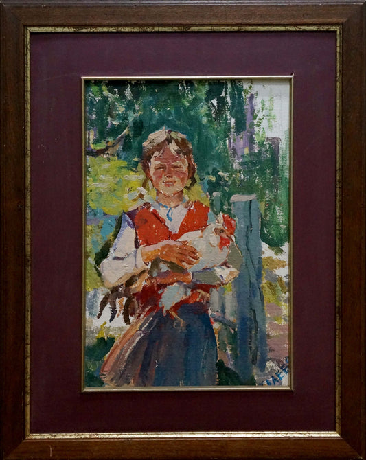 Oil painting Portrait of a girl Taleev Alexander Matveevich
