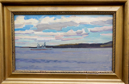 Oil painting Ship on the voyage