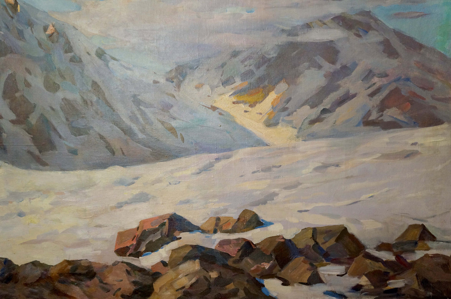 Oil painting Sevets Victor Stepanovich Mountain landscape