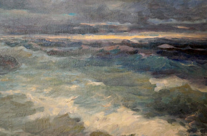 Oil painting Storm Basov Yakov Alexandrovich