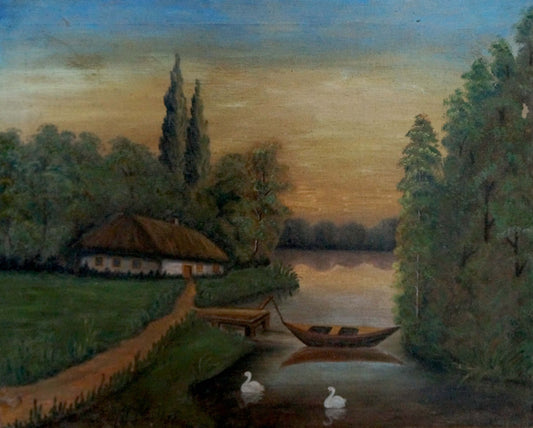Oil painting Is partying Unknown artist