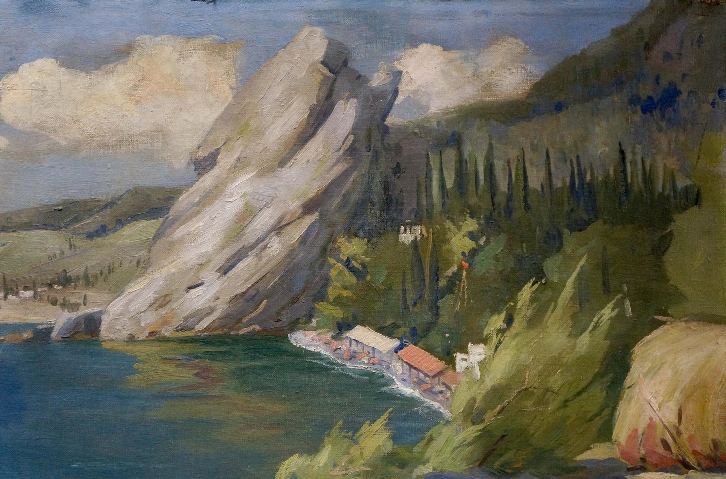 Oil painting Walk near the seashore Unknown artist
