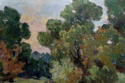 Oil painting Down the river