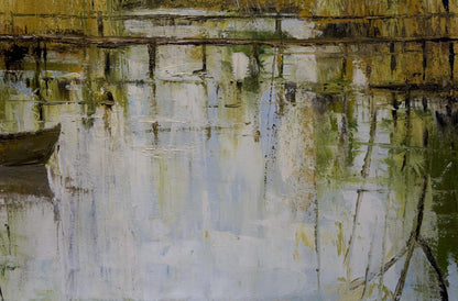 Oil painting Bridge to the village Merkulov Valentin Nikolaevich