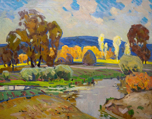 Oil painting Autumn landscape Tyukha Ivan Andreevich