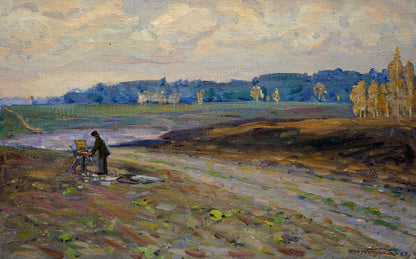 Oil painting Landscape in Sednev Tyukha Ivan Andreevich