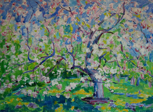 Oil painting Blooming apple tree Mandrikova - Donchik Nadezhda Alekseevna