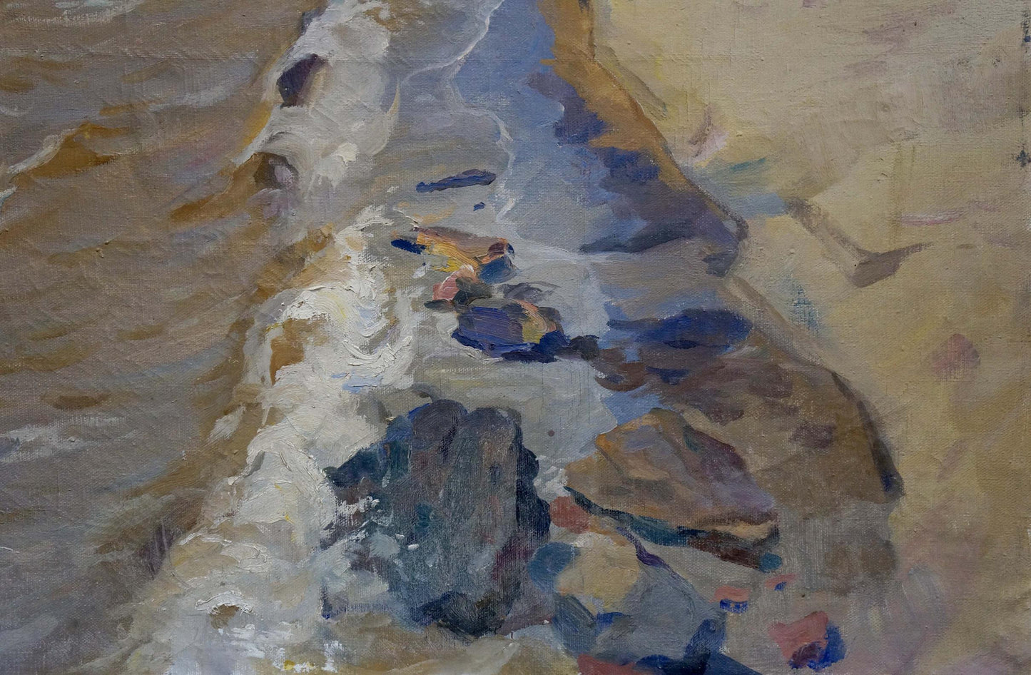 Oil painting By the shore