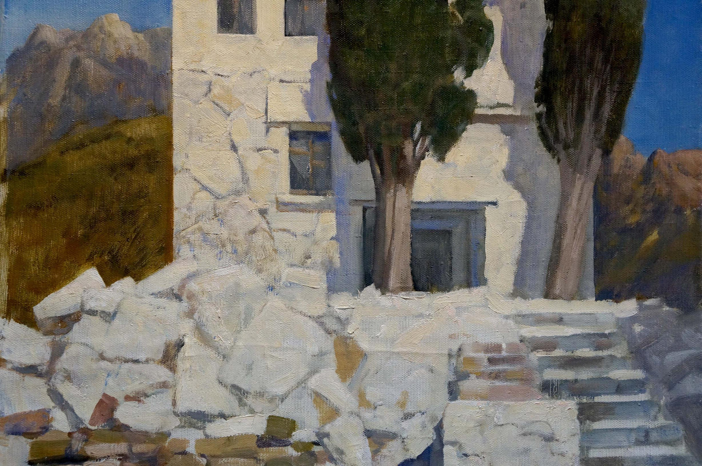 Oil painting House in the mountains Vasyukov Petr Petrovich
