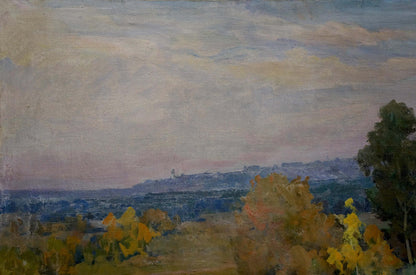 Oil painting Autumn Woodland Scene Unknown artist