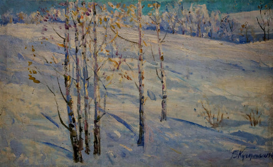 Oil painting Winter landscape Kucherenko Vladimir Vladimirovich