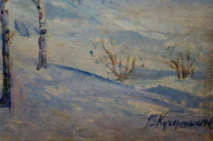 Oil painting Winter landscape Kucherenko Vladimir Vladimirovich