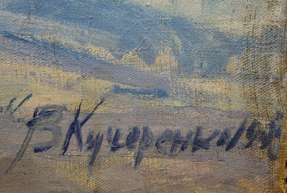 Oil painting Winter landscape Kucherenko Vladimir Vladimirovich