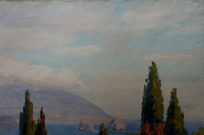 Oil painting Fog landscape Kisel Ivan Gordeevich