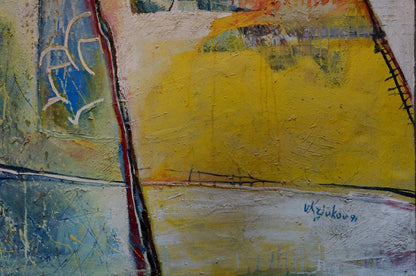 Abstract oil painting Church landscape Kryukov Vasily Ivanovich