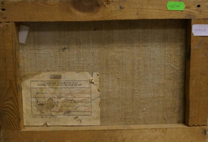 Oil painting Camp in the forest