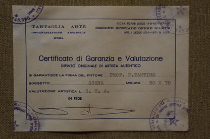 Oil painting Rainy weather Pietro Pantino