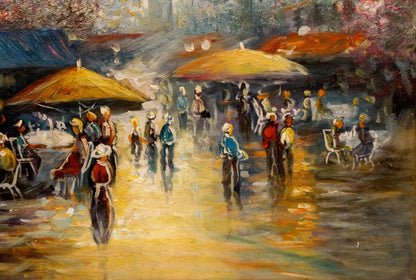 People have a rest in restaurants