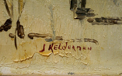 Oil painting On the streets of the city Jan Kelderman