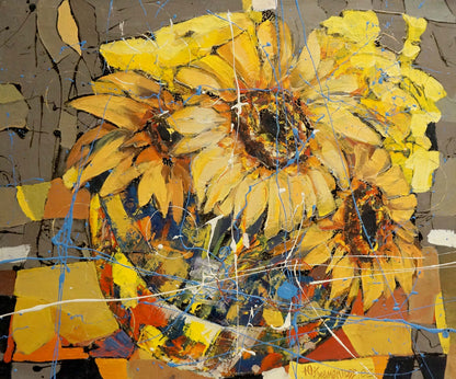 Oil painting Sunflower Klementyev Yuri Leonidovich