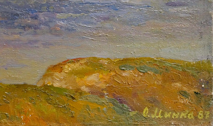 Oil painting Over the river Mynka Alexander Fedorovich