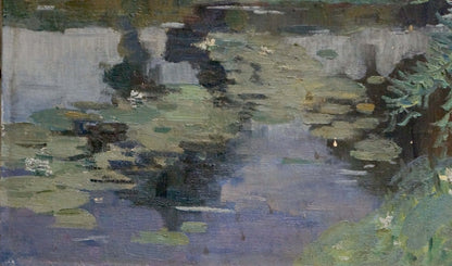 Oil painting Enclosed pier Atlantov Vladimir Nikolaevich