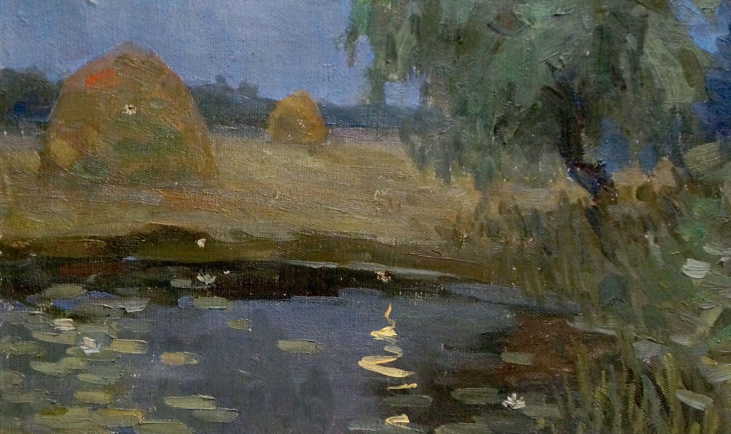 Oil painting Night romance