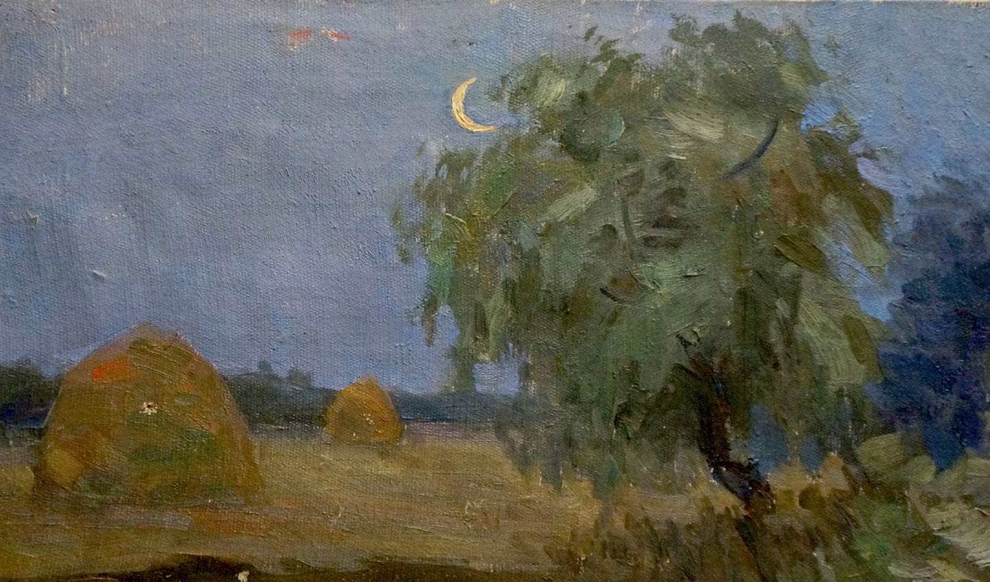 Oil painting Night romance
