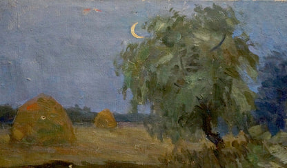 Oil painting Night romance