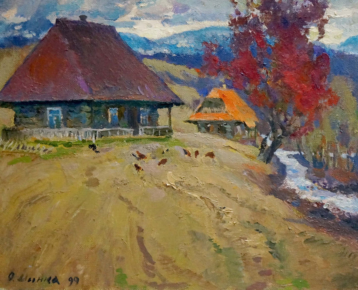 Oil painting Signs of autumn Mynka Alexander Fedorovich