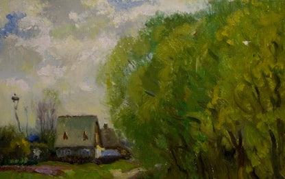 Oil painting Road to the village Mynka Alexander Fedorovich