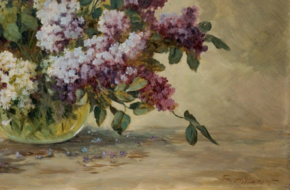 Oil painting Lilac bouquet Hilberr