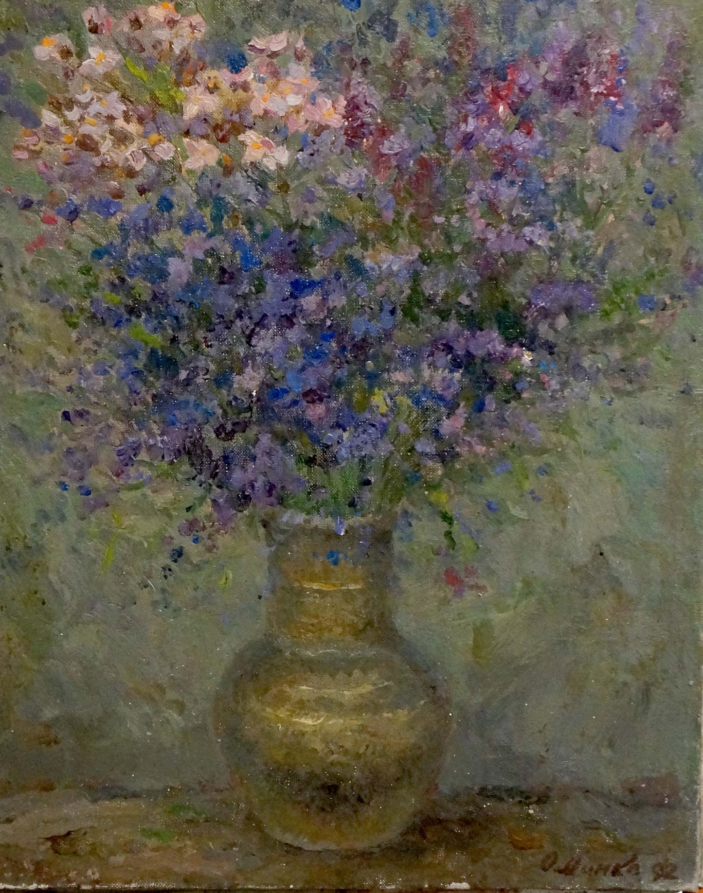 Oil painting Still life with wildflowers Alexander Mynka