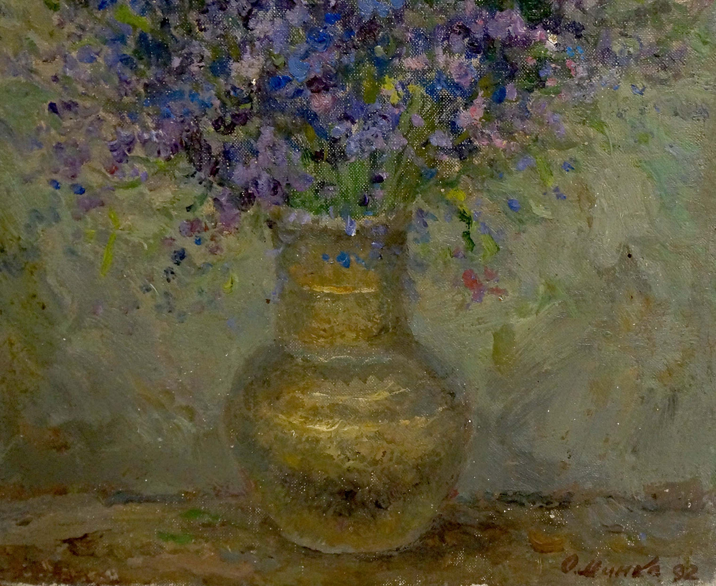 Oil painting Still life with wildflowers Alexander Mynka