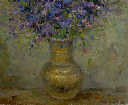 Oil painting Still life with wildflowers Alexander Mynka