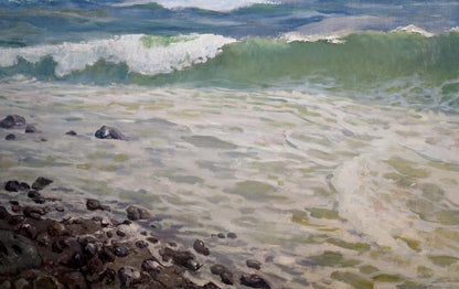 Oil painting Seascape with raging waves Petr Sulimenko