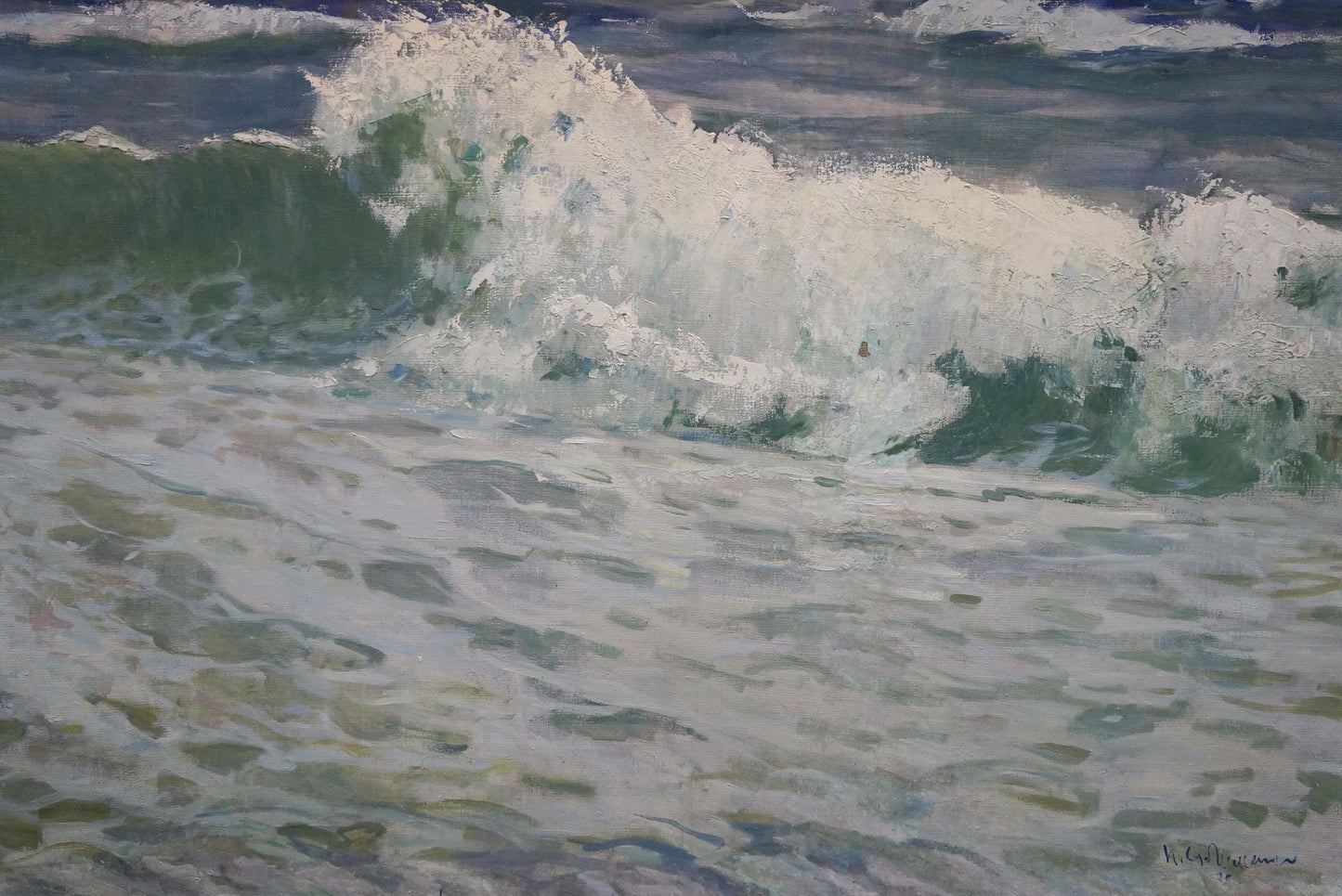 Oil painting Seascape with raging waves Petr Sulimenko