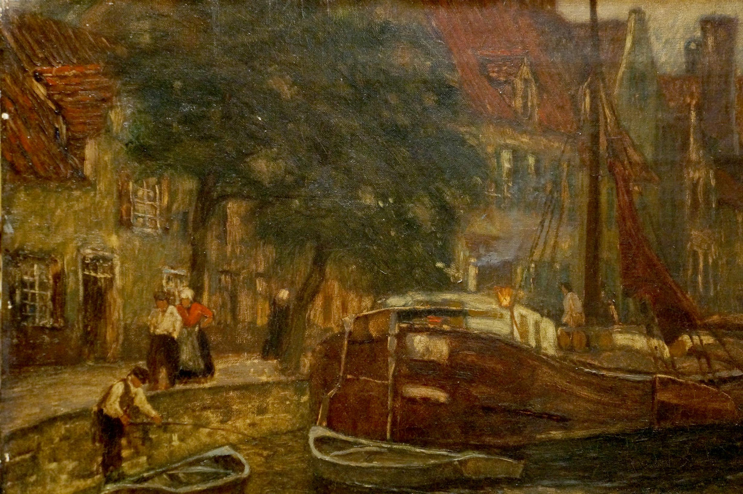 Karl O'Lynch von Town's oil painting captures the essence of a city river
