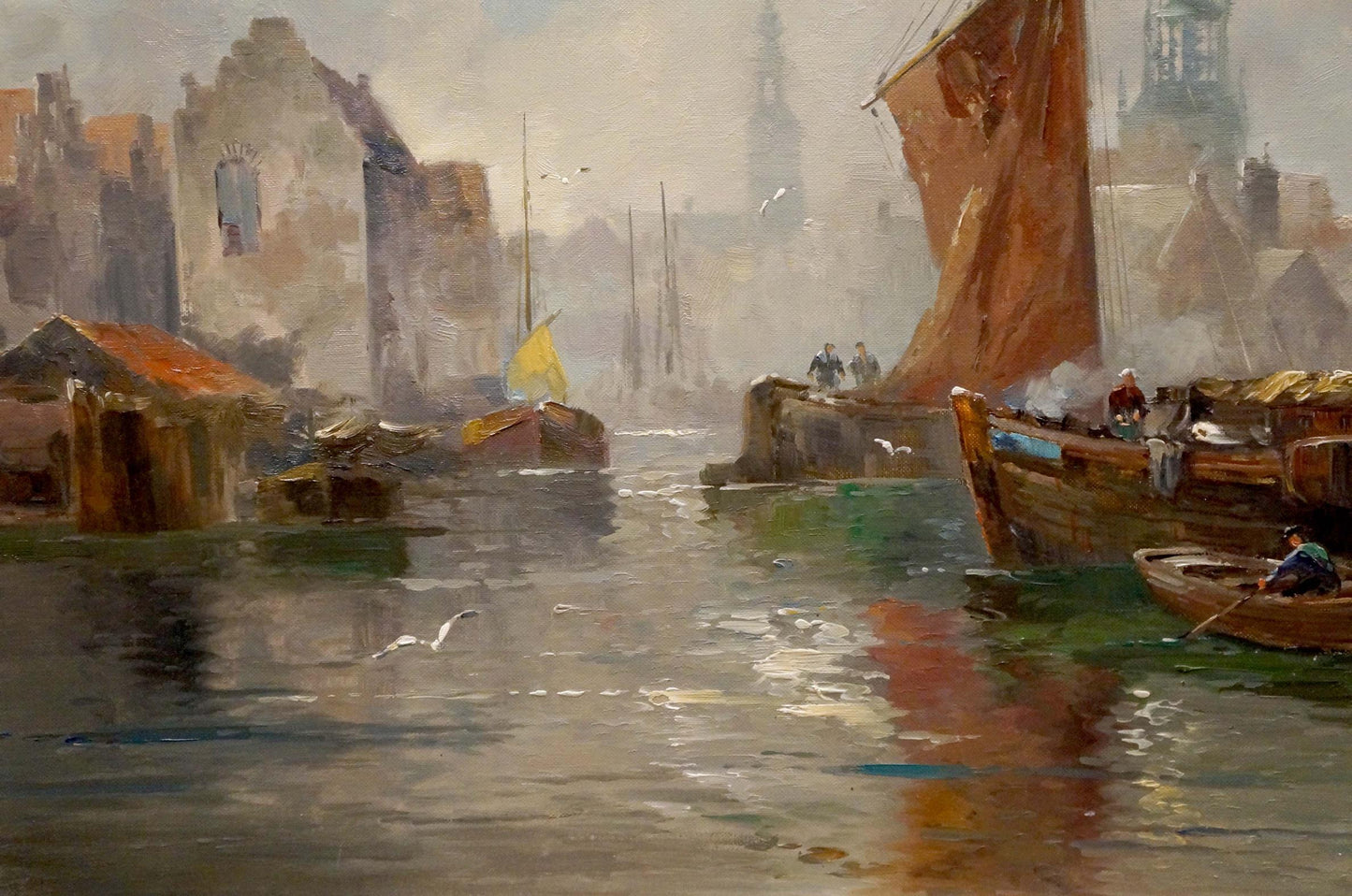 Oil painting Amsterdam V. Jensen